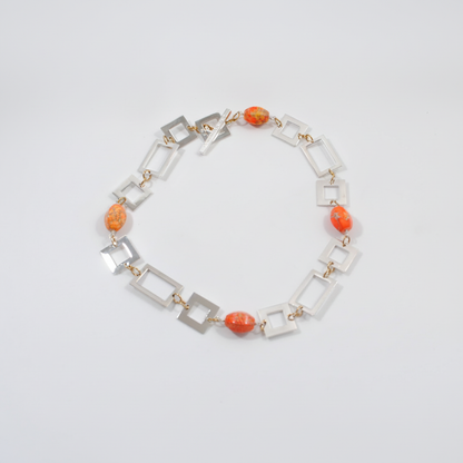 Luxery Orange Halsband - Elegance 1
