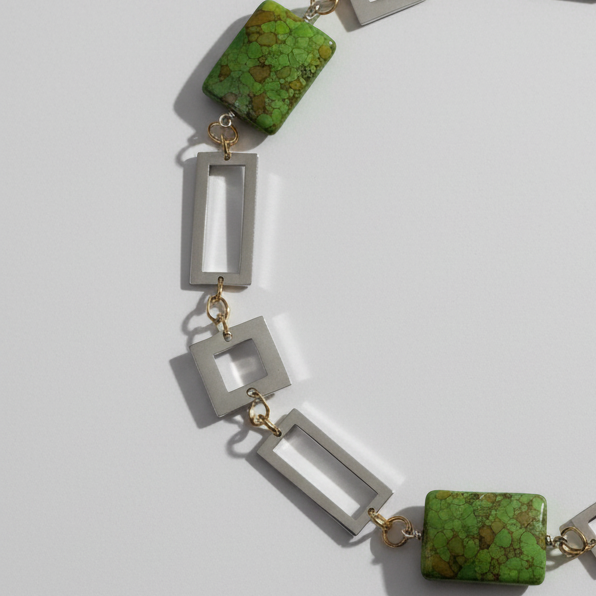 Luxury Green Turkos Halsband - Elegance Hela