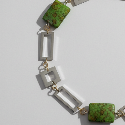 Luxury Green Turkos Halsband - Elegance Hela