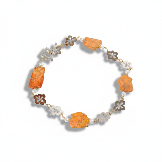 Orange statement halsband Elegance 1