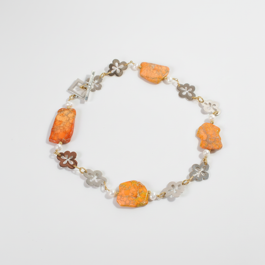 Orange statement halsband Elegance 4