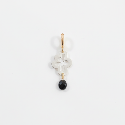 Påhäng Silverblomma Onyx