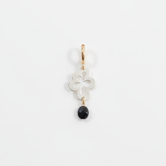 Påhäng Silverblomma Onyx