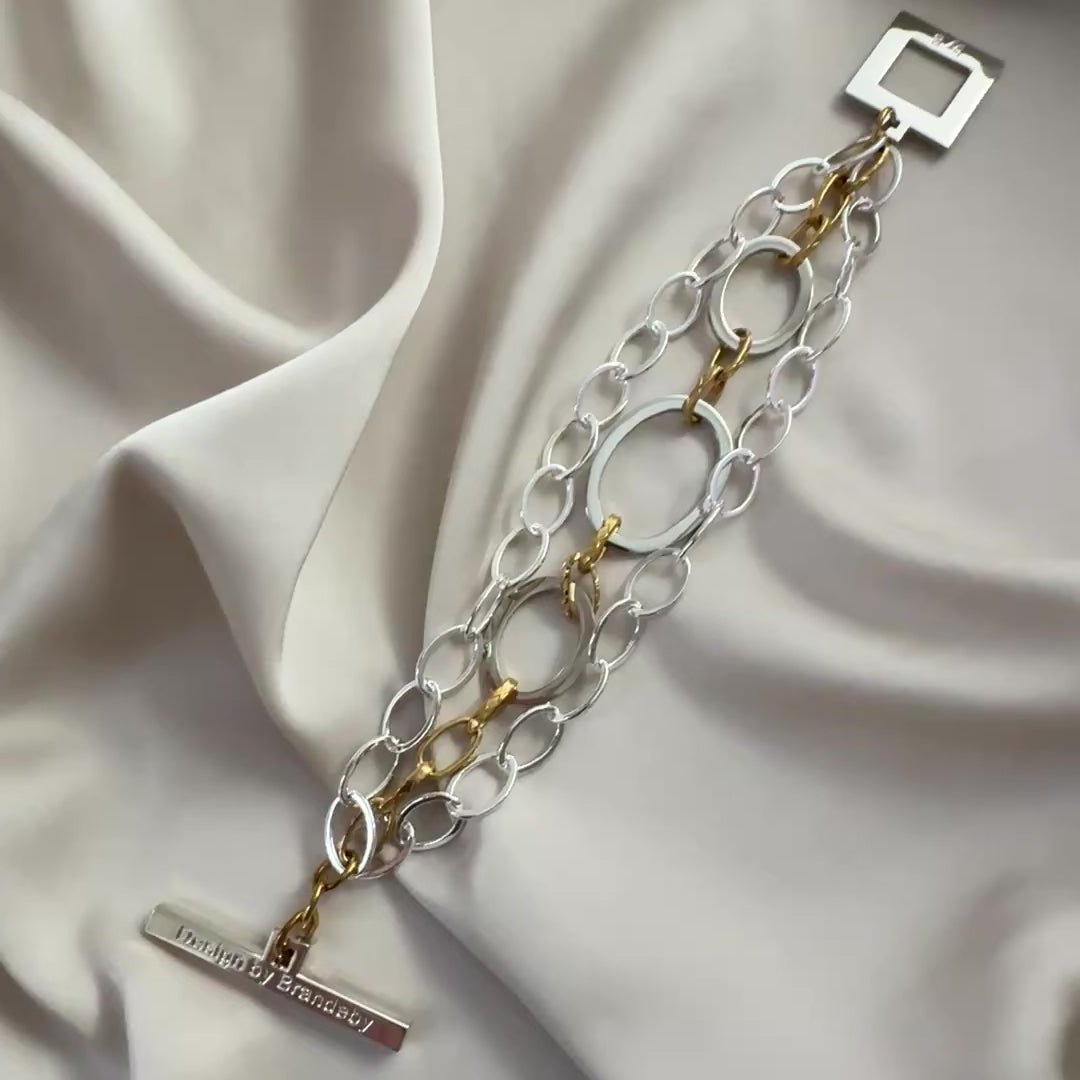 video på Tree Circles Armband – Treradigt med 18k Guld & Sterling Silver | Design by Brandeby