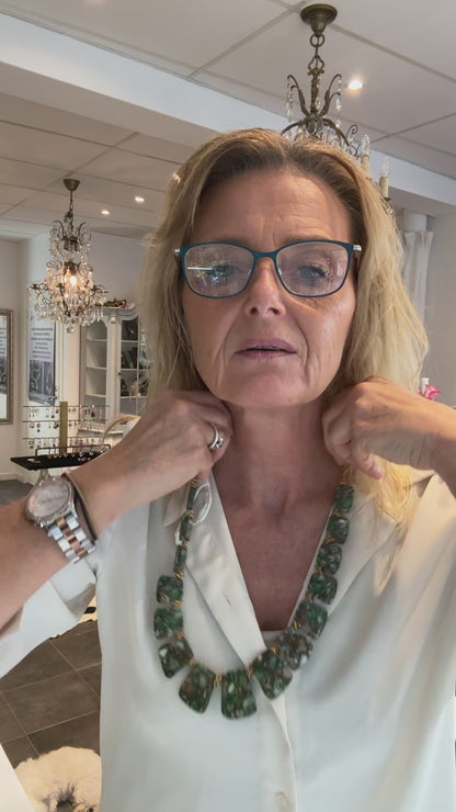 Green Imperial Halsband - Statement & Guld