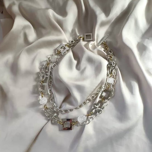 video om lady iceHalsband Bergkristall Sterling Silver - Flexibelt - 50-96cm - Transparent Silver designby brandeby