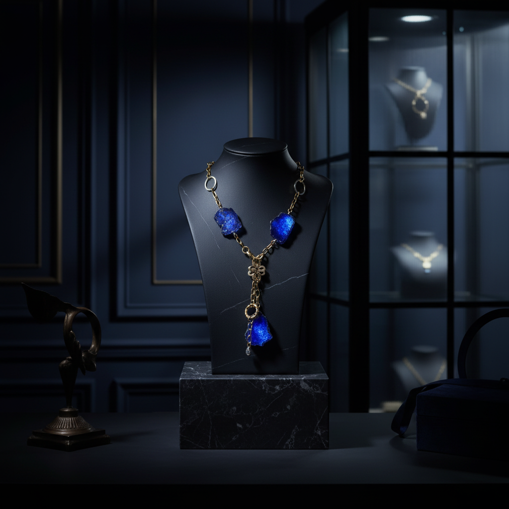 Royal Blue Halsband - Mörk Lyxmiljö