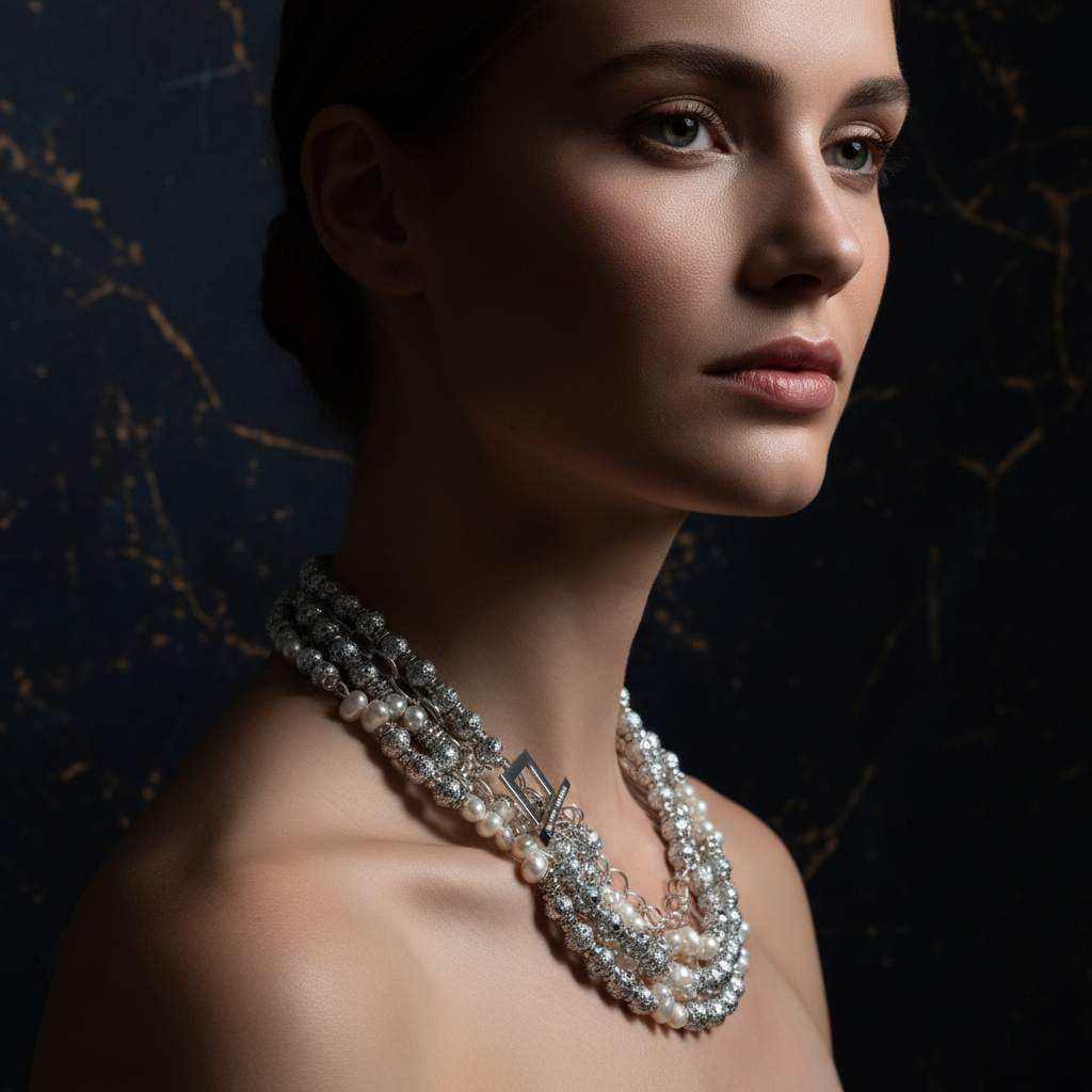 Silver Glam Halsband