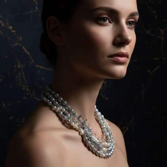 Silver Glam Halsband