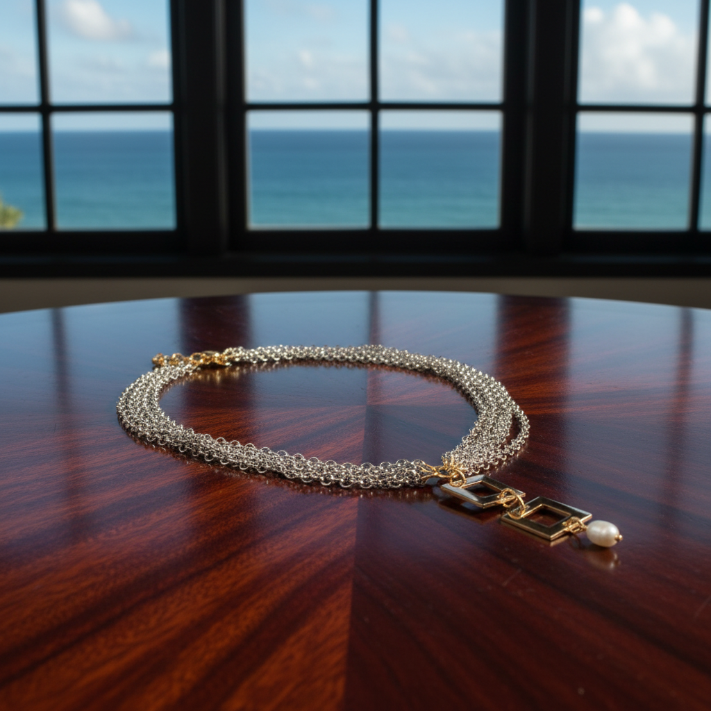 You and Me Gold Halsband - Miljöbild